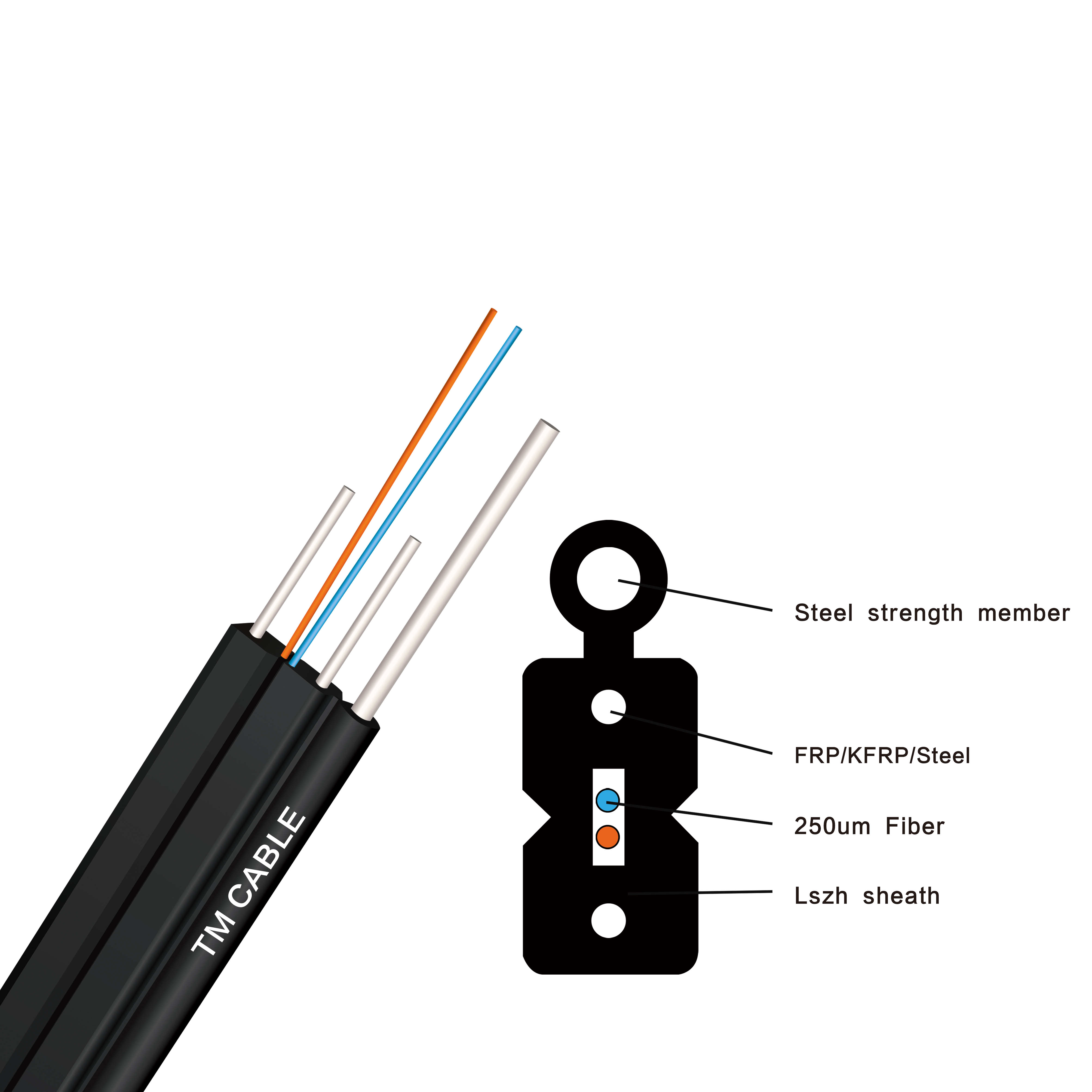 Self-Supporting Brow-Type Drop Cable GJYXCH